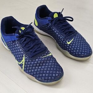 Nike React Gato Racer Blue Volt Mens Size 6 CT0550-474 Futsal Indoor Soccer Blue